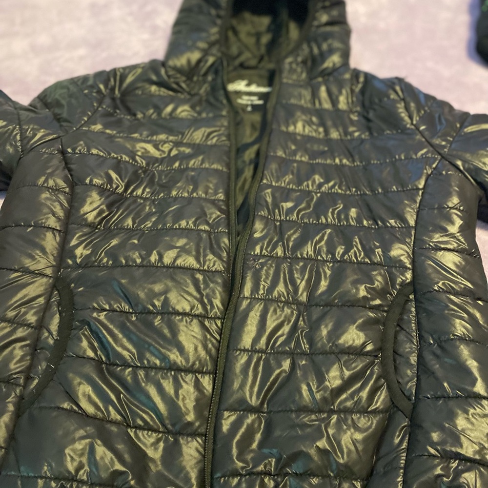 Black puffer coat womens large